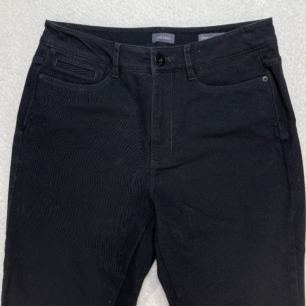 J. Jill Denim Womens Premium Flex Size 8T High Rise Legging Denim Black Jeans